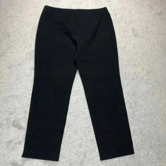 Bogner Pants Black Color Flat Front Logo Zipper High Waist Sz 18 Long - Picture 9 of 11